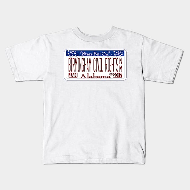 Birmingham Civil Rights National Monument License Plate Kids T-Shirt by nylebuss